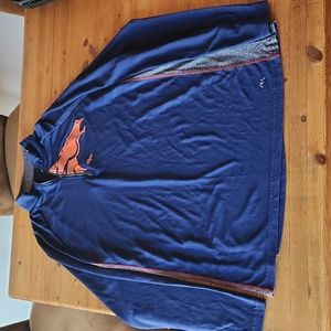 Denver Broncos TX3 Cool L 1/4 Zippered Lightweight Pullover EUC *Snag on Bottom